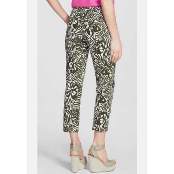 Kate Spade Orchid Print Jackie Havana Crop Ankle Pants Women’s Size 4 Green $258 - Picture 2 of 9